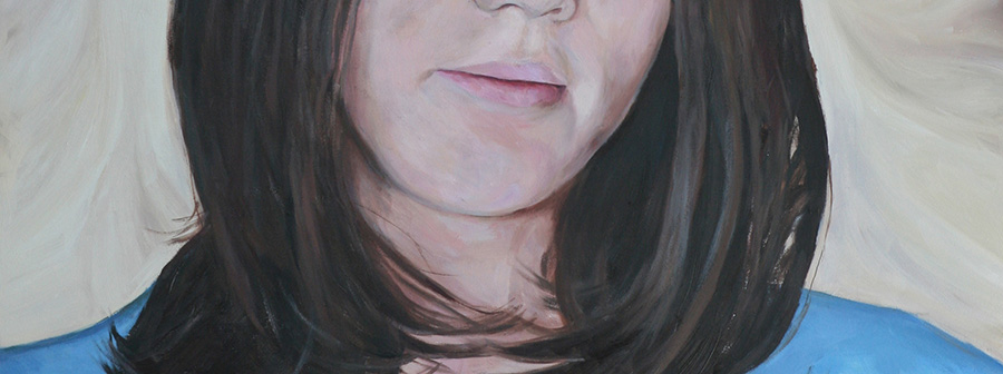 a detail from the contemporary portrait artists work