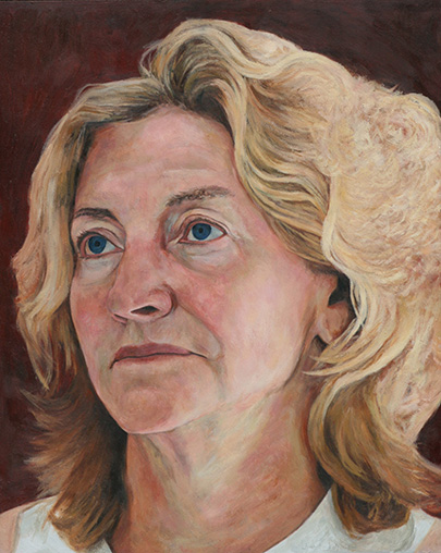 This is a portrait of the famous journalist Rosie Boycott from Somerset